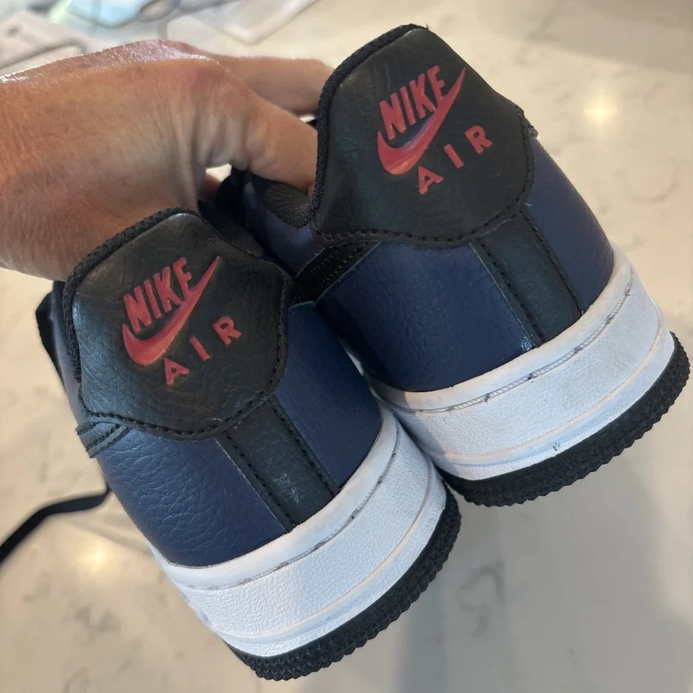 Nike Air Force 1 Youth 5.5 Sneakers Navy/Black HJ9201-400 School Shoes Pristine!
